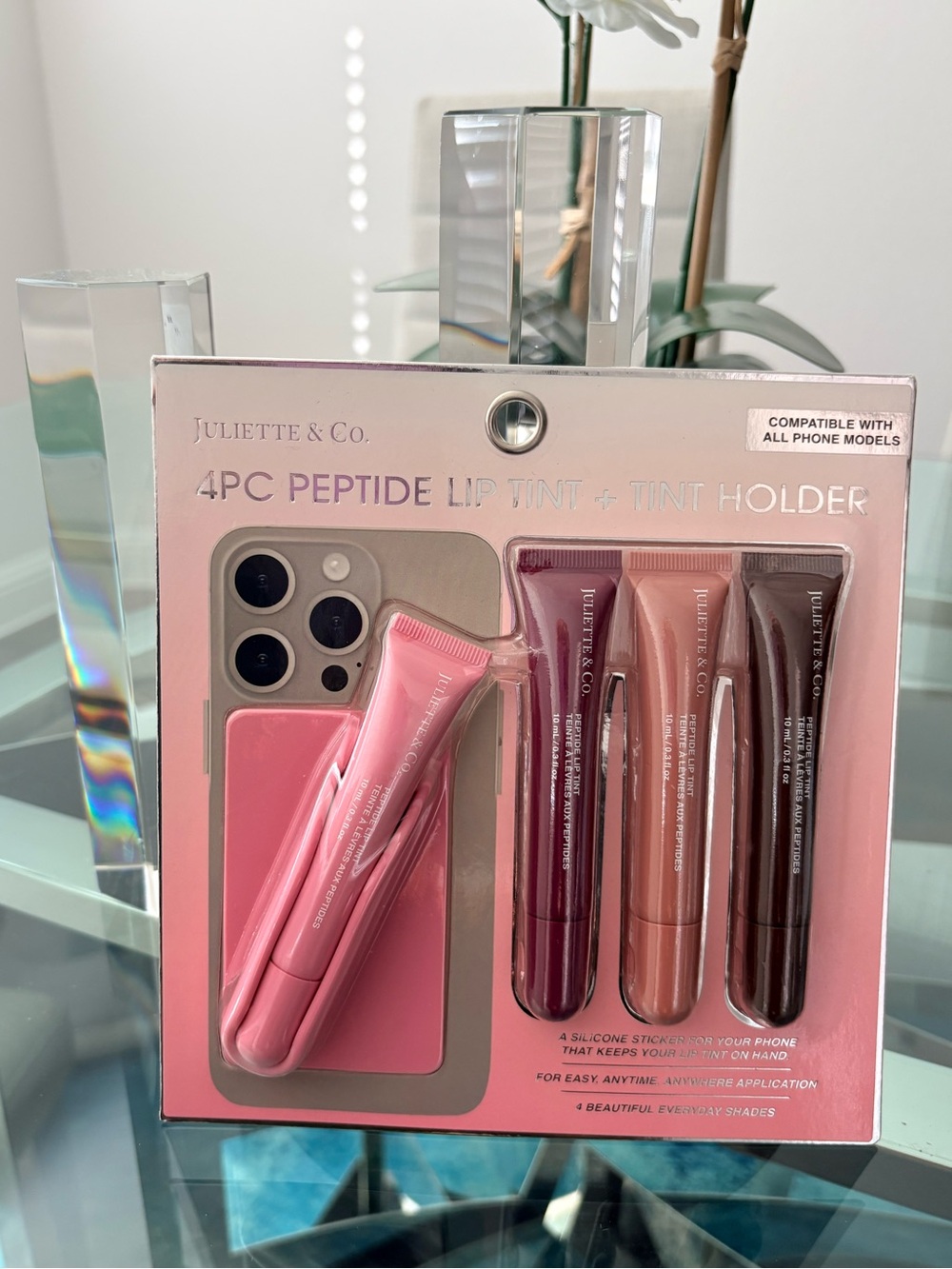 4pc Peptide Lip Tint Set & Holder